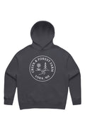 Wo&amp;#39;s Relax Hood-White on Pink Logo